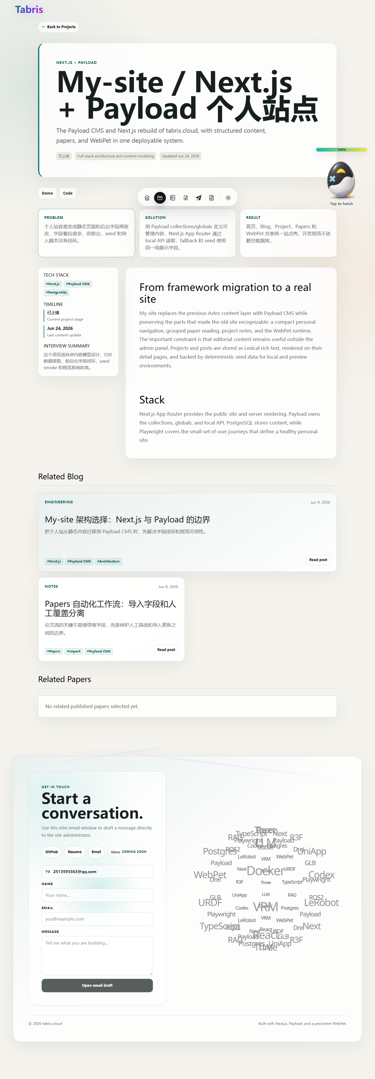 My-site Content Platform 公开项目详情页面